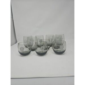 Vintage 1970's Houston Oilers NFL Smokey Highball and  Lowball Glasses